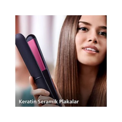 PHILIPS BHS375/00 3000 Serisi, Keratin Seramik Plaka, 2 Sıcaklık Ayarı Saç Düzleştirici