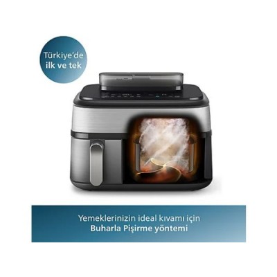 PHILIPS NA555/00 5000 Serisi Çift Hazneli Airfryer
