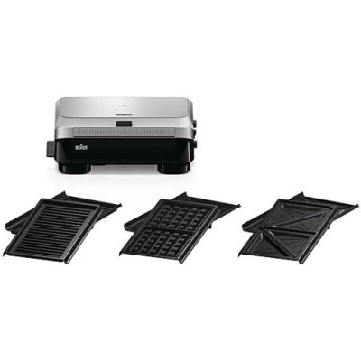 BRAUN Snack Maker 5 SM5038 Sandviç, Waffle ve Tost Makinesi Silver