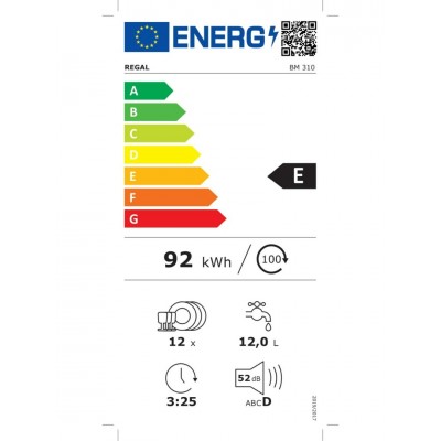 Regal Bm 310 3 Programlı Bulaşık Makinesi