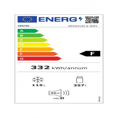 Vestel NFK52102 EX WIFI 471 Lt No-Frost Buzdolabı