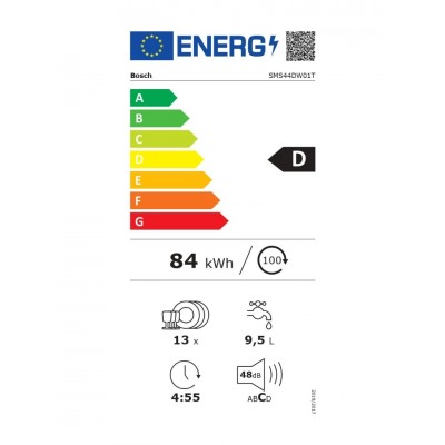 Bosch SMS44DW01T 4 Programlı Solo Bulaşık Makinesi