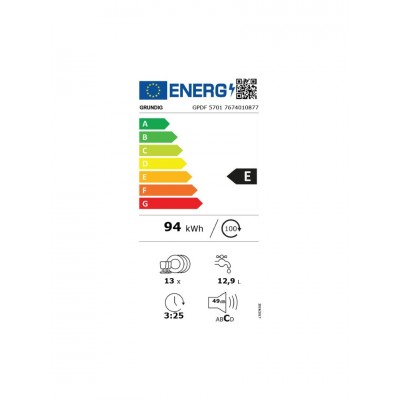 Grundig Gpdf 5701 5 Programlı Bulaşık Makinesi