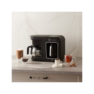 Karaca Hatır Plus Mod 5 In 1 Essential Kahve Makinesi Black Chrome