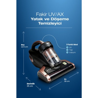 Fakir Uvax UV-C Işınlı Yatak ve Koltuk Temizleyici Toz Torbasız Süpürge