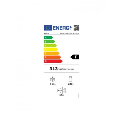 Vestel Retro NFK37201 Kırmızı F Enerji Sınıfı 330 Lt Buzdolabı