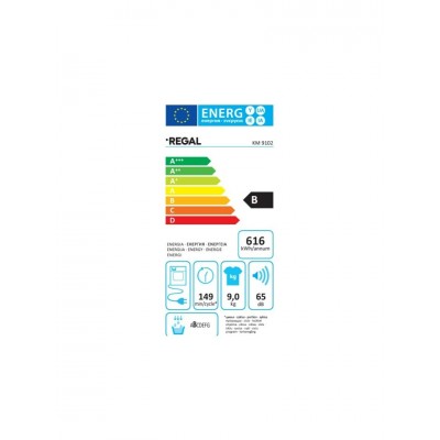 Regal KM 9102 B Enerji Sınıfı 9 kg Kondenserli Kurutma Makinesi