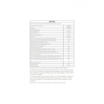 Vestel KM 106201 10 kg Kurutma Makinesi
