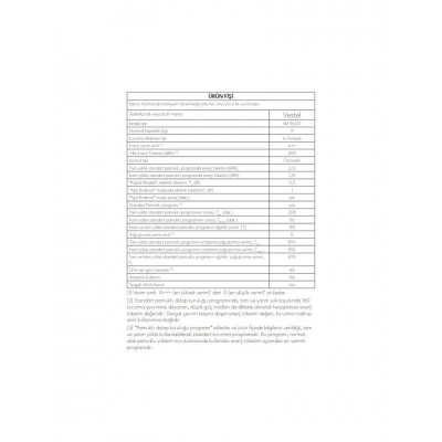 Vestel KM 96201 9 KG Kurutma Makinesi