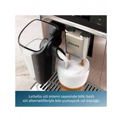 Philips LatteGo Tam Otomatik Espresso Makinesi, 20 Sıcak ve Soğuk İçecek, Silent Brew, EP5543/80