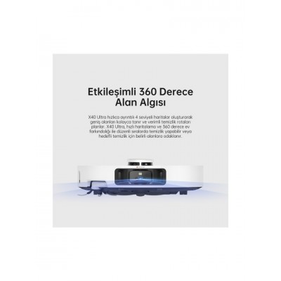 Dreame X40 Ultra Robot Süpürge Beyaz