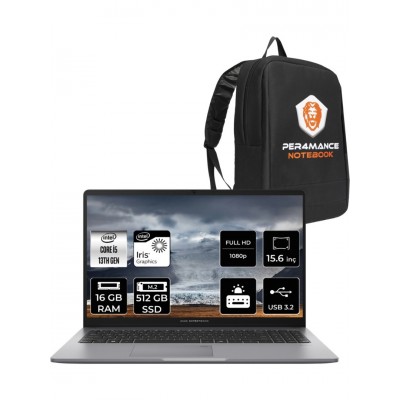 Asus ExpertBook P1 Intel Core i5 13500H 16GB 512GB SSD 15.6" FHD FDOS Taşınabilir Bilgisayar & PER4 Çanta P1503I58512S0DP307