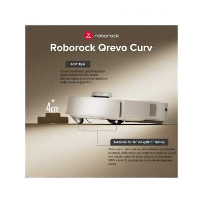Roborock Qrevo Curv Akıllı Robot Süpürge Beyaz