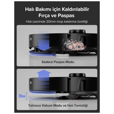 Roborock S8 Maxv Ultra Akıllı Robot Süpürge Siyah