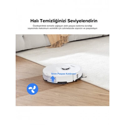 Roborock S8 Sonic Mopping Akıllı Robot Süpürge S8 Beyaz