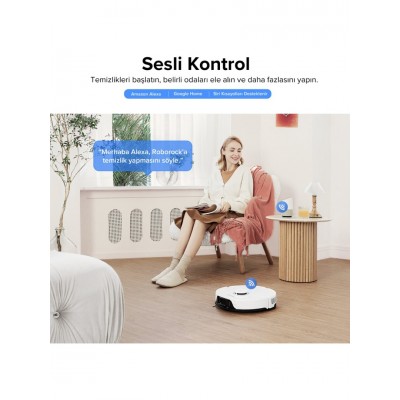 Roborock S8 Sonic Mopping Akıllı Robot Süpürge S8 Beyaz