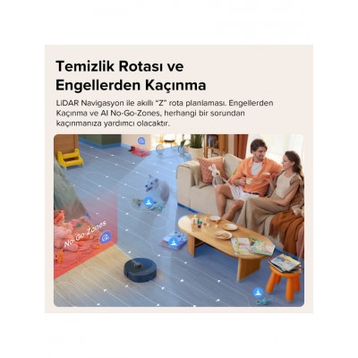 Roborock Q8 Max Vacuum Cleanner Robot Süpürge Siyah