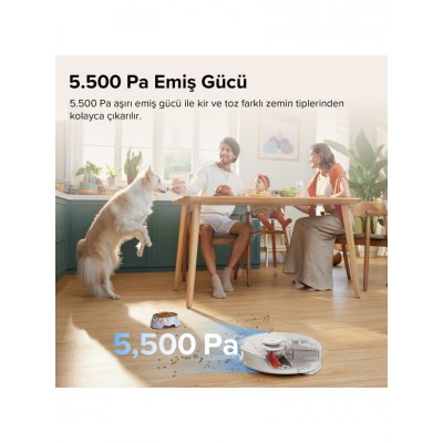 Roborock Q8 Max Vacuum Cleanner Robot Süpürge Beyaz