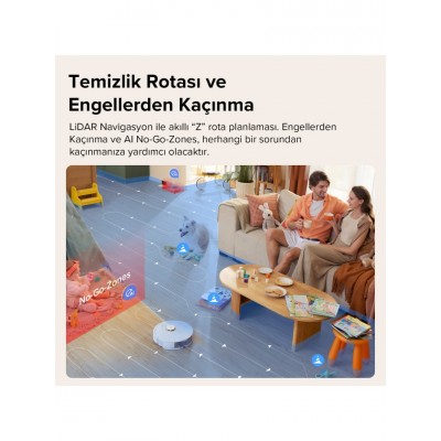 Roborock Q8 Max Vacuum Cleanner Robot Süpürge Beyaz