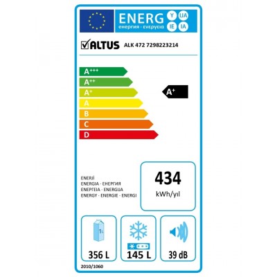 Altus Alk 472 F Enerji Sınıfı No-Frost Alttan Buzluklu 514 Ltbuzdolabı