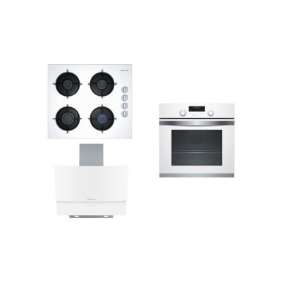 Profilo Lüks Whitestar Ankastre Set Beyaz ( FRMA325B Fırın OO36P2B10 Ocak DVE6G520 Davlumbaz )