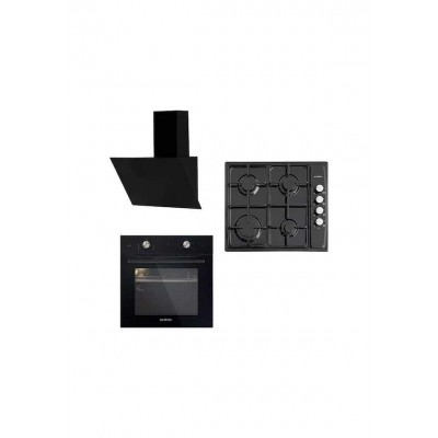 Kumtel B66-S2 - KO-410BF - DA6-833 Siyah Ankastre Set